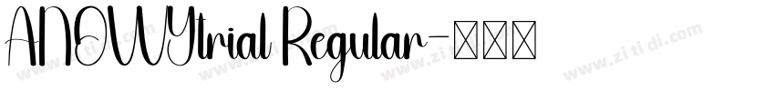 ANOWYtrial Regular字体转换